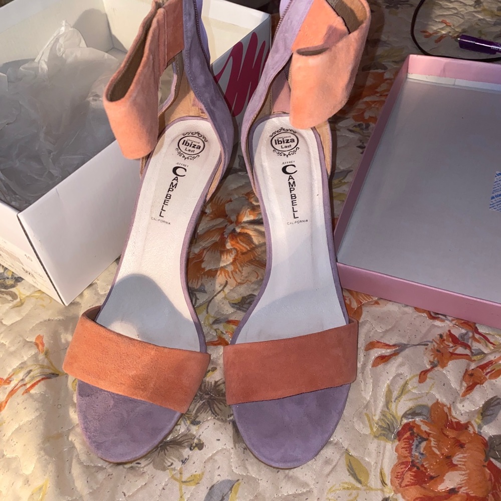 Jeffrey Campbell Inaba size 10 lavender and coral
